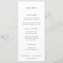 Elegante Aquarela Magnolia Botânica Weding Menu