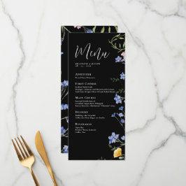 Elegante Aquarela Menus de Detalhes de Flor Selvag