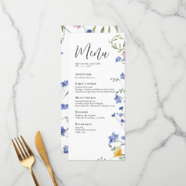 Elegante Aquarela Menus de Detalhes de Flor Selvag