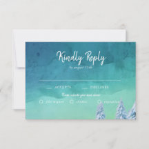 Elegante Aquarela Opções de RSVP C de Refeição da