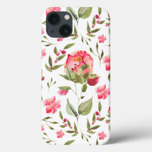 Elegante Aquarela Peony Botânica Floral