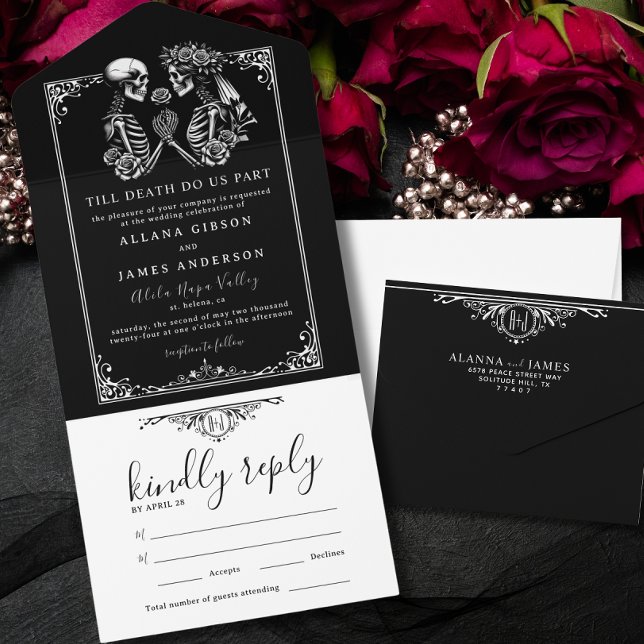 Elegante Até Morte Nos Partiu Casamento Gótico (Criador carregado)