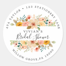 Elegante Autocolante de Endereço de Devolução para