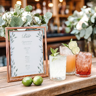 Elegante Bar Botânico de Casamento de Feriado e Sa