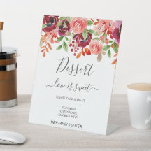 Elegante Bar de Sobremesa de Casamento de Flores S