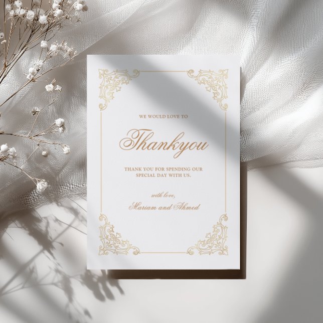 Elegante Barroco Estiloso Script Agradecimento de  (Criador carregado)