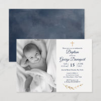 Elegante Batismo evento religioso convite personal