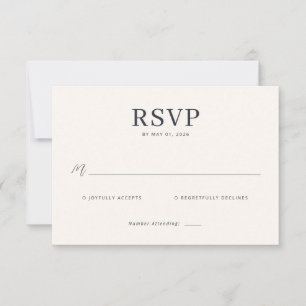 Elegante Bege Minimalista RSVP