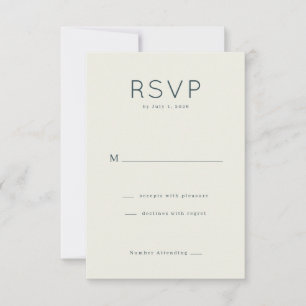 Elegante Bege Minimalista RSVP