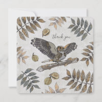 Elegante Bird natureza obrigado você com assinatur