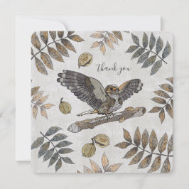 Elegante Bird natureza obrigado você com assinatur