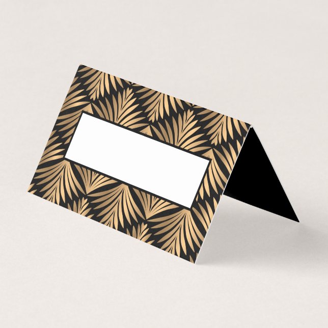 Elegante Black Art Deco Gatsby Festa de casamento (Frente)