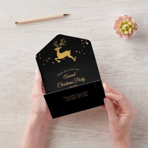 Elegante Black e Dourado Rudolph