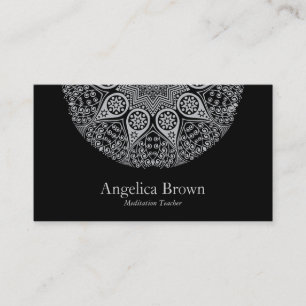 Elegante Black Mandala Cartão de visita   Mindagaç