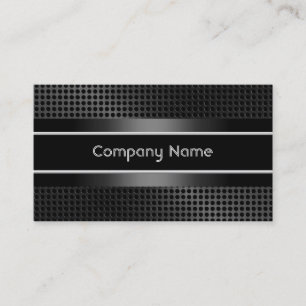 Elegante Black Metal Look Cartão de visita Company