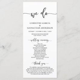 Elegante Black Script, Nosso Programa De Cerimônia