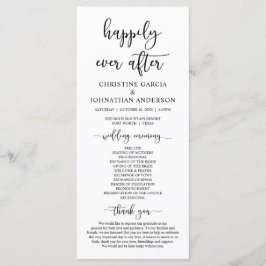 Elegante Black Script, Nosso Programa De Cerimônia