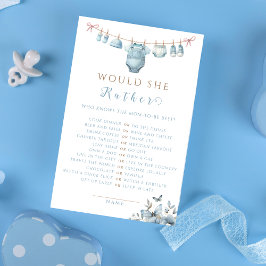 Elegante Blue Floral Ela Preferencialmente Chá de 