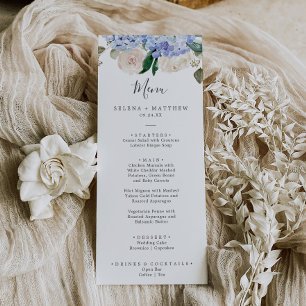 Elegante Blue Hydrangea   Menu Janto Casamento Bra