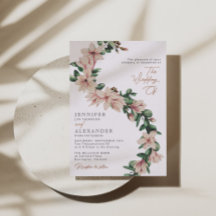 Elegante Blush Floral Eucalyptus Rosa Dourado
