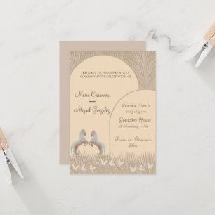 elegante boho cavalo ama convite de casamento