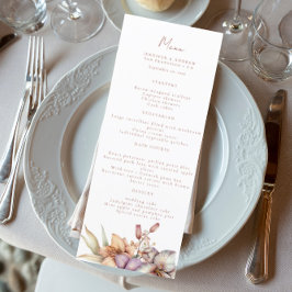 Elegante Boho Fall Floral Wedes Menus