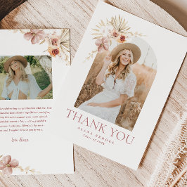 Elegante Boho Floral | Cartões de agradecimentos d