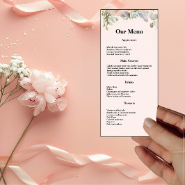 Elegante BOHO Wildflower Janta Menu