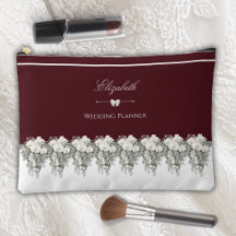 Elegante Bolsa de Maquiagem de Noiva de Outono em