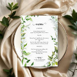 Elegante Botânico - Menu Casamento de Greenery Bot<br><div class="desc">Prepare-se para ser cativado pela nossa exuberante suíte de casamento verde! Encantada com belas ilustrações de folhas de eucalipto e melhorada pela caligrafia romântica, esta suite é o toque final perfeito para o seu casamento mágico de jardim. Se você está sonhando com algo extra especial ou tem solicitações únicas, não...</div>