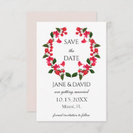 Elegante Bright Bougainvillea Salve O Cartão De Da