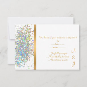 ELEGANTE BRILHO ARCO-ÍRIS Dourado RSVP PERSONALIZA