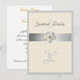 Elegante, Brilho, Faux Fita, Convite de Casamento