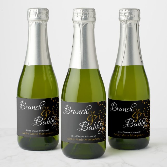 Elegante Brunch Chá de panela Borracha Dourado Con (Garrafas)