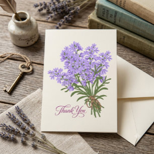 Elegante Buquê Floral de Lavanda Agradecimento Esc