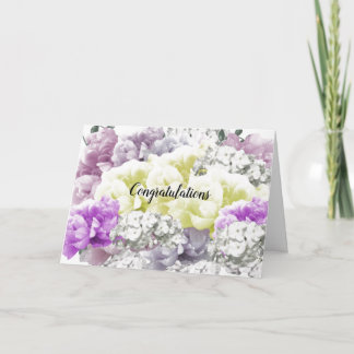 Elegante Buquê Misto de Primavera Cartão de Parabé