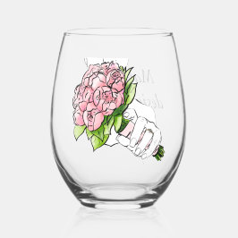 Elegante Buquê Nupcial Desenho à Mão