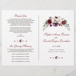 Elegante Burgundy Blush Floral Wedment