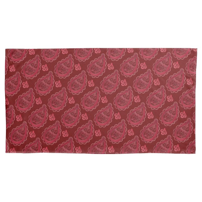 Elegante Burgundy Paisley Pattern (Frente-Esquerda)
