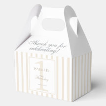 Elegante Caixa com Cúpula de Listras de Champanhe 