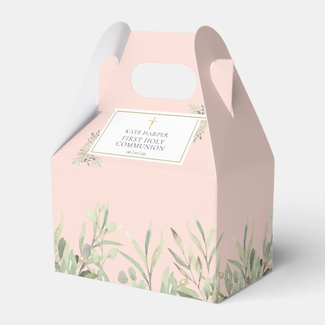 Elegante caixa de agradecimento para Primeira Comu (Frente)