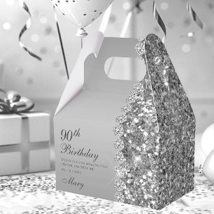 Elegante Caixa de Prata para 90º Aniversário