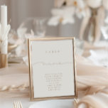 Elegante Caligrafia Beige Nine Table Number<br><div class="desc">Design apresenta uma fonte manuscrita e um design minimalista moderno. Projetado para coordenar com a Coleção de Convite para Casamento "Glam Natural". Para alterar os detalhes, clique em "Personalizar este modelo", "Detalhes". Para mover o texto ou alterar o tamanho, a fonte ou a cor, clique em "Editar usando a Ferramenta...</div>