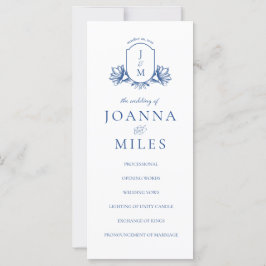 Elegante Caligrafia Marselha Blue Crest