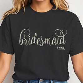 Elegante Camiseta Branca para Damas de Honra