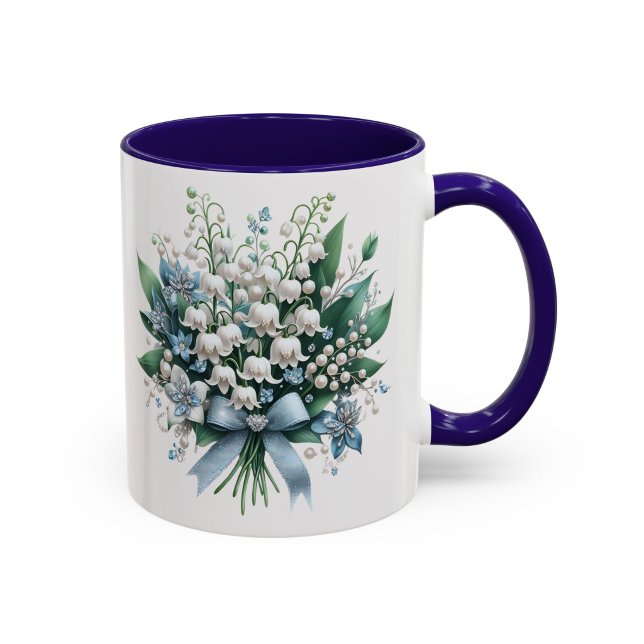 Elegante Caneca Lírio-do-Vale Presente Floral (Criador carregado)