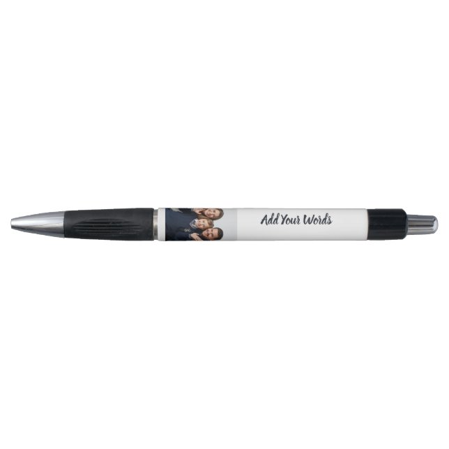 Elegante Caneta Personalizada com Foto e Texto (Frente)