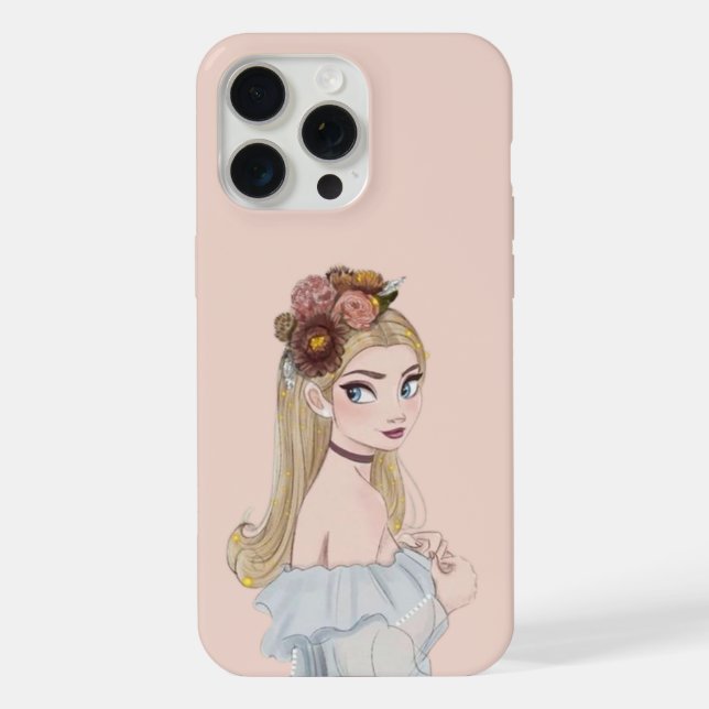 Elegante capa de iPhone 15 Pro Princesa (Verso)