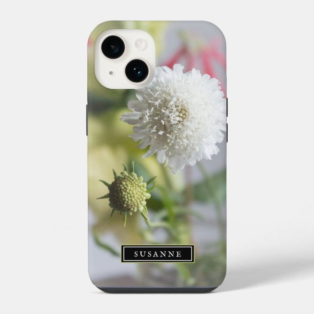 Elegante capa de iPhone com Flores Felizes (Verso)