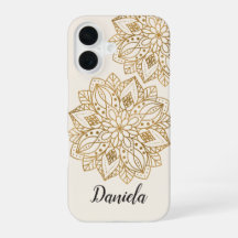 Elegante capa de iPhone em ouro Mandala da Naturez